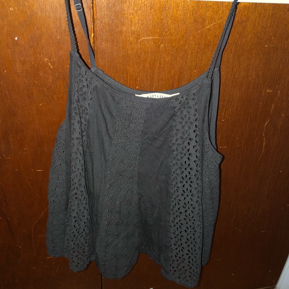 american eagle summer navy tank